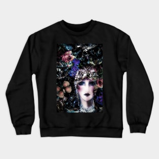 JEWEL ART DECO FLAPPER BIRDS,BUTTERFLIES,AND ROSES COLLAGE Crewneck Sweatshirt